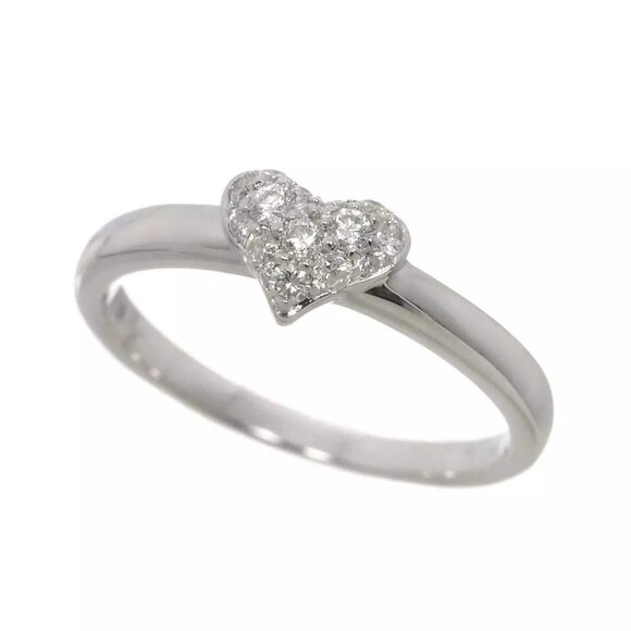 Ponte Vecchio Heart Motif Diamond 0.17ct Ring 18K WG Size4.5-4.75(US) 90253393 - Picture 1 of 14